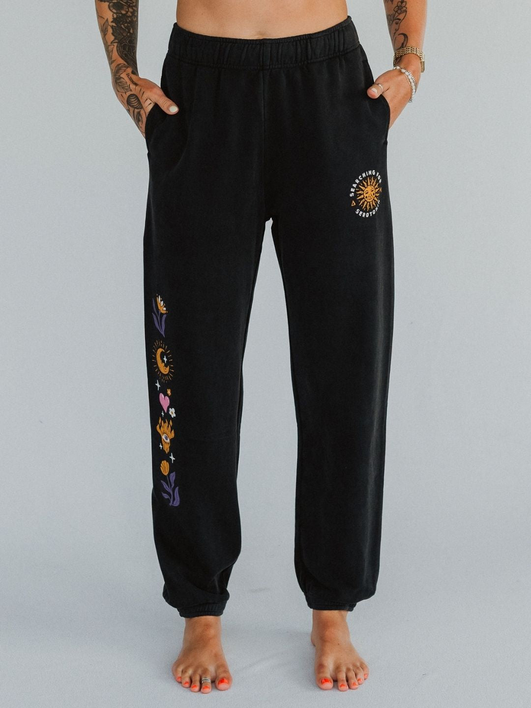 Searching for Serotonin Mineral Wash Sweatpants - Octopied Mind