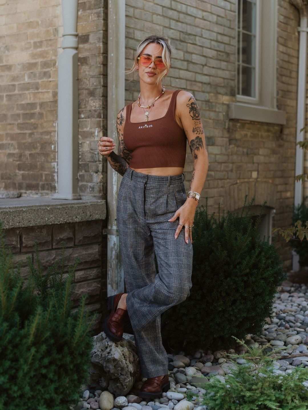 Anxious Ribbed Tank - Octopied Mind