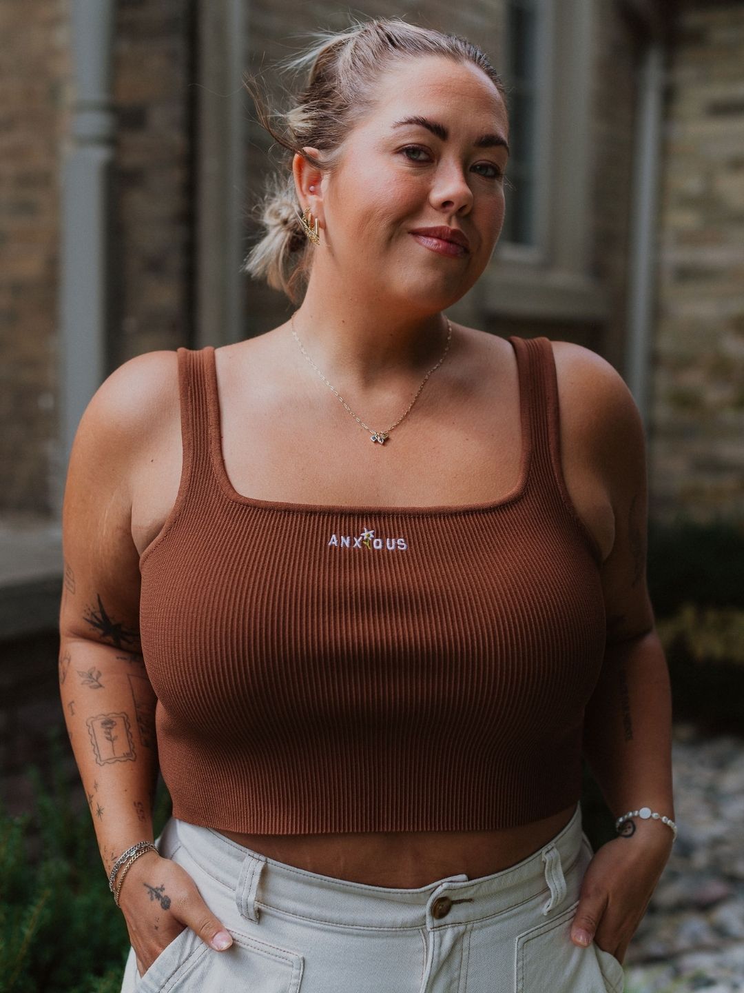 Anxious Ribbed Tank - Octopied Mind