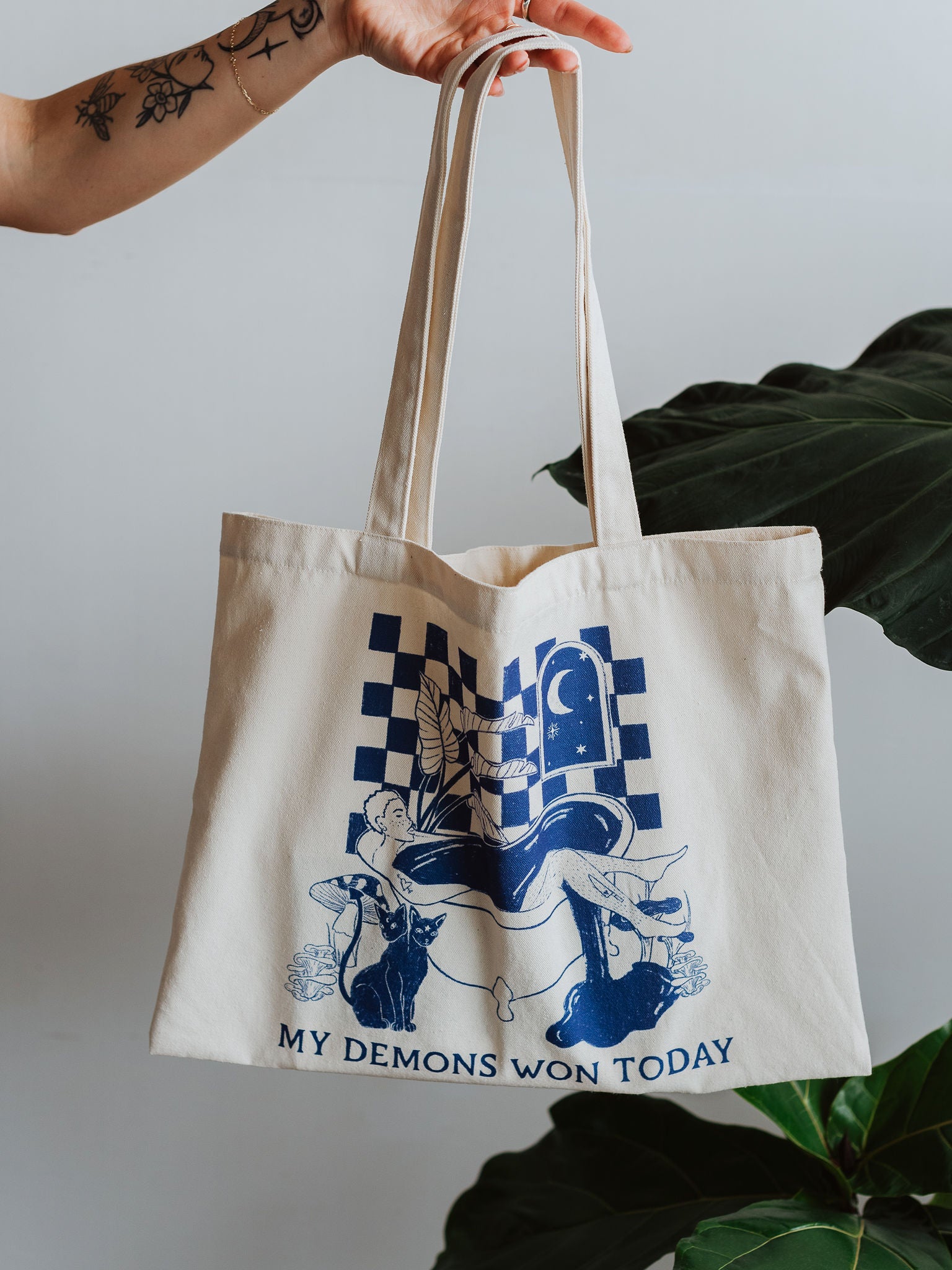 My Demons Won Today Tote Bag - Octopied Mind