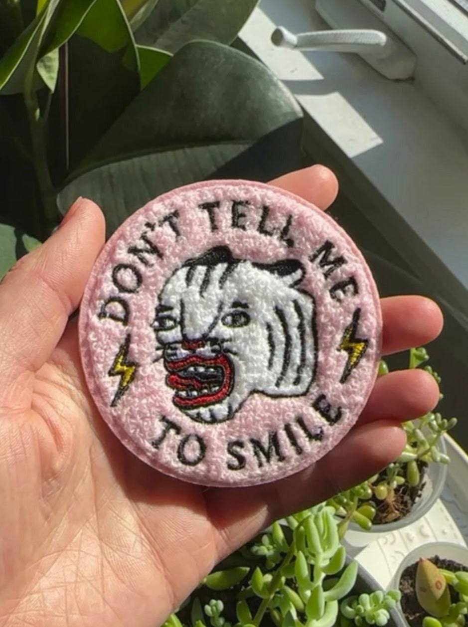 Don't Tell Me To Smile Fuzzy Patch - Octopied Mind