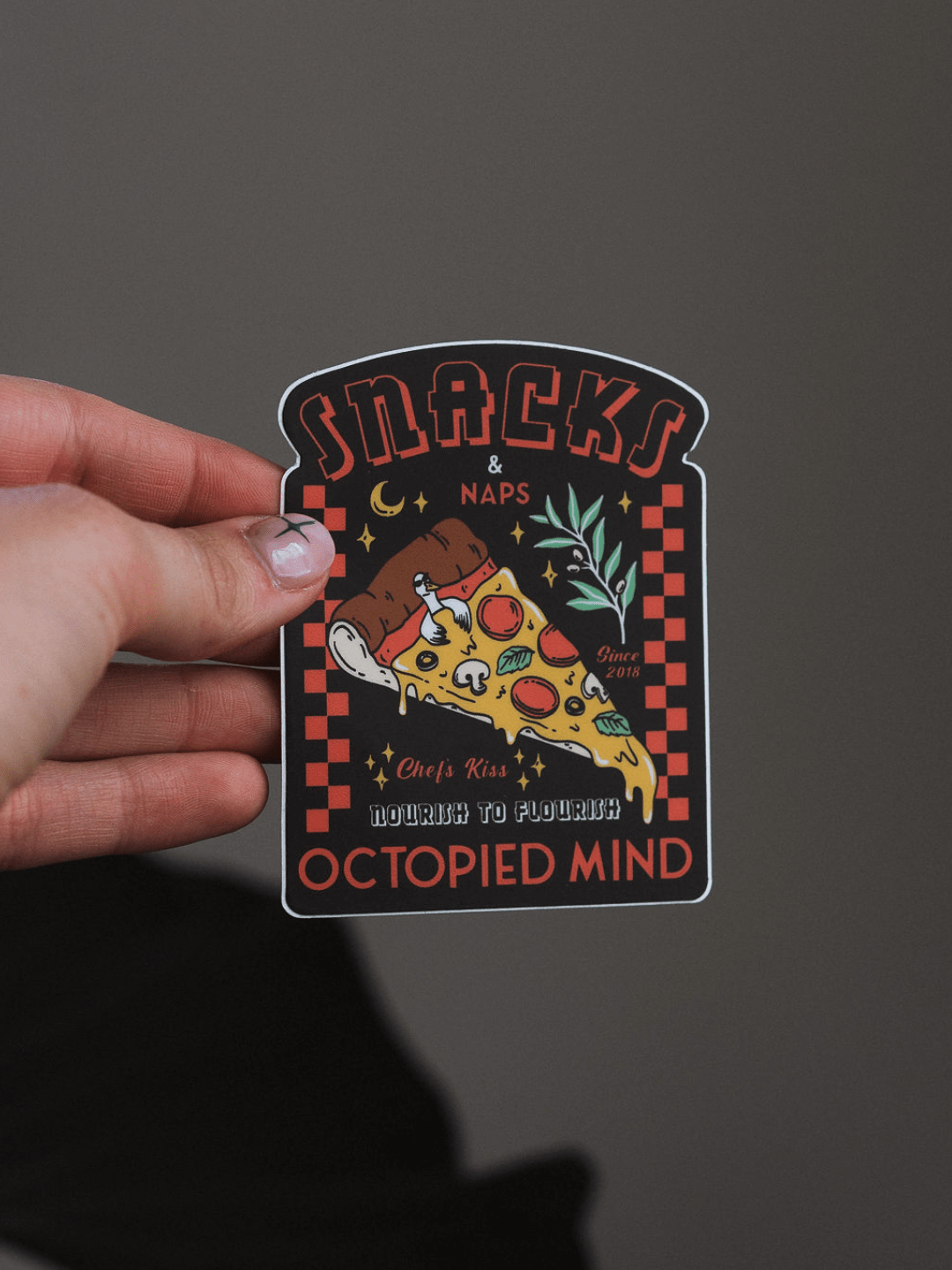 Snacks & Naps Sticker - Octopied Mind