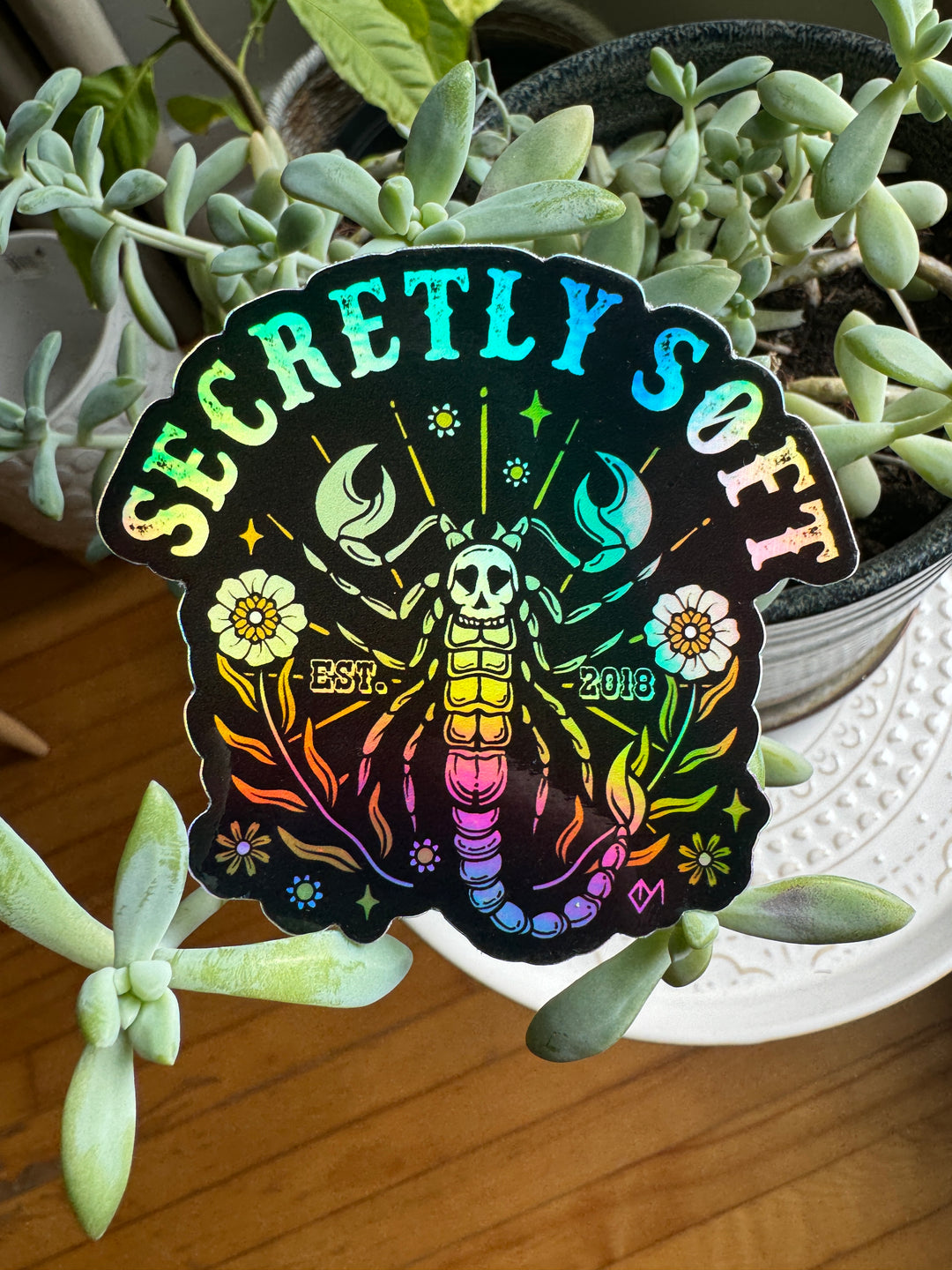 Secretly Soft Holographic Sticker - Octopied Mind
