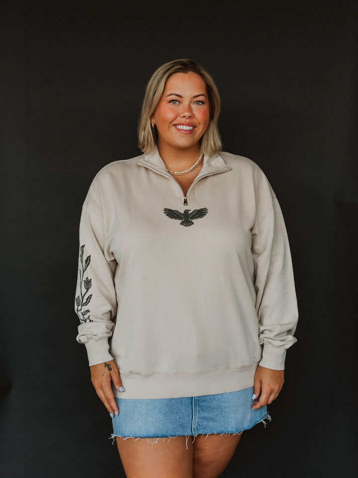 Adapting 1/4 Zip Vintage Sweater - Octopied Mind