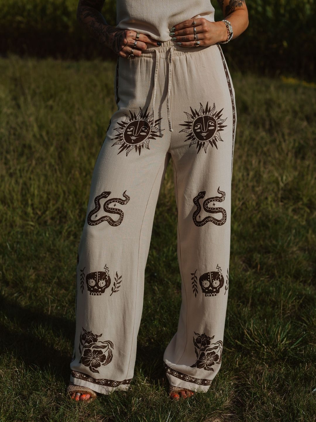 Sunflower Linen Pants - Octopied Mind