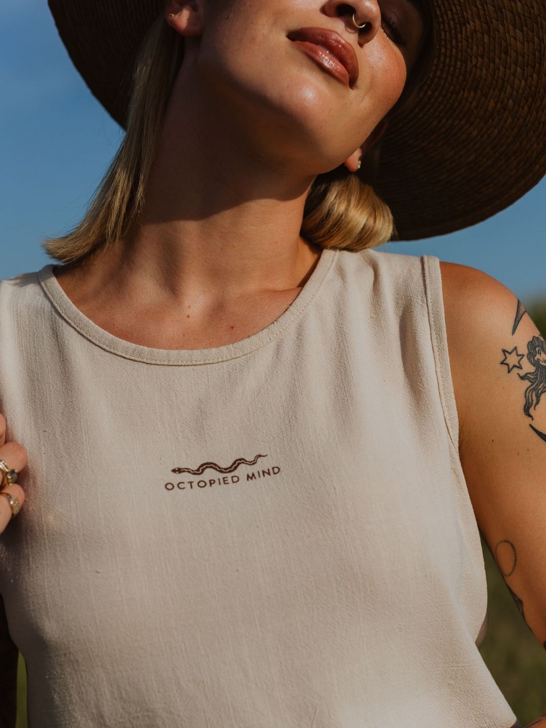 Sunflower Linen Tank - Octopied Mind