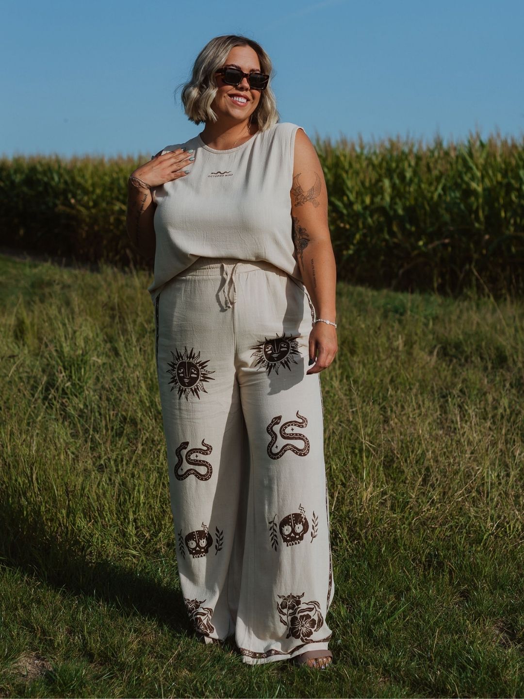 Sunflower Linen Pants - Octopied Mind