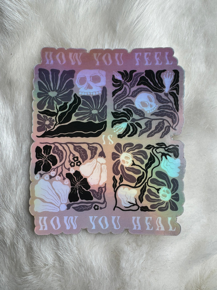 Feel To Heal Holographic Sticker - Octopied Mind