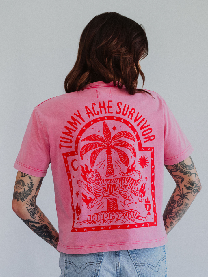 T-shirt « Survivant des maux de ventre »