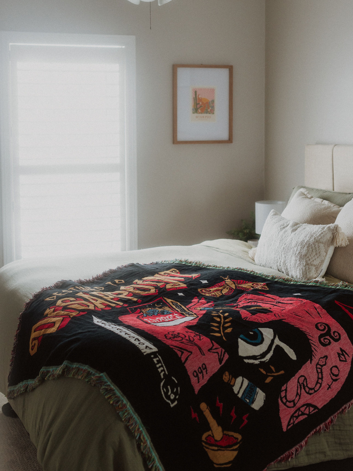 Destined To Disappoint Woven Blanket - Octopied Mind