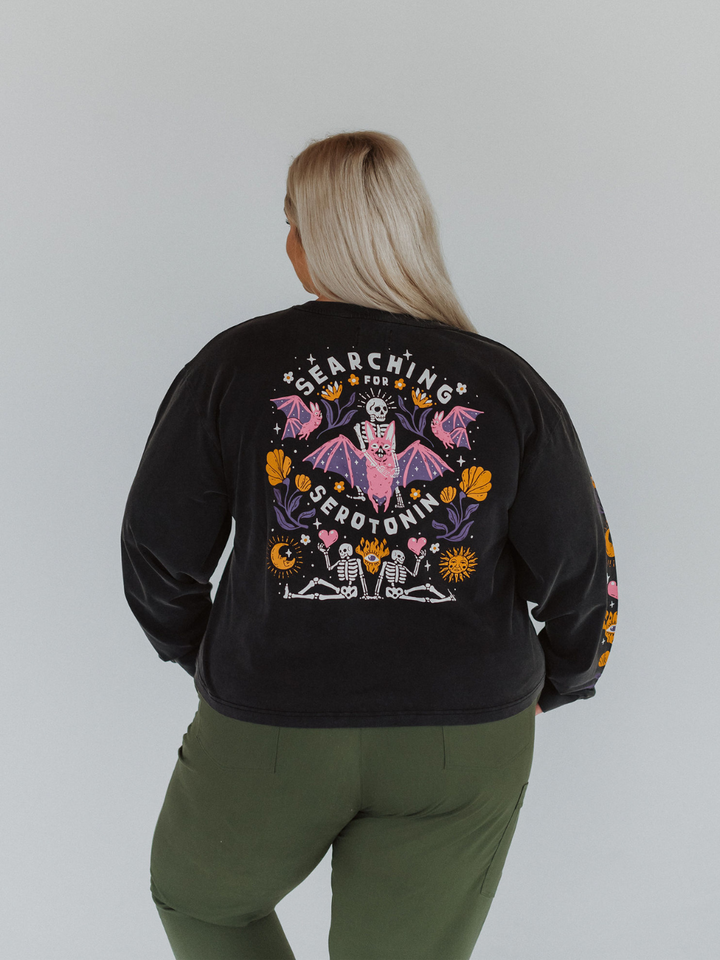 Searching for Serotonin Mineral Wash Long Sleeve - Octopied Mind