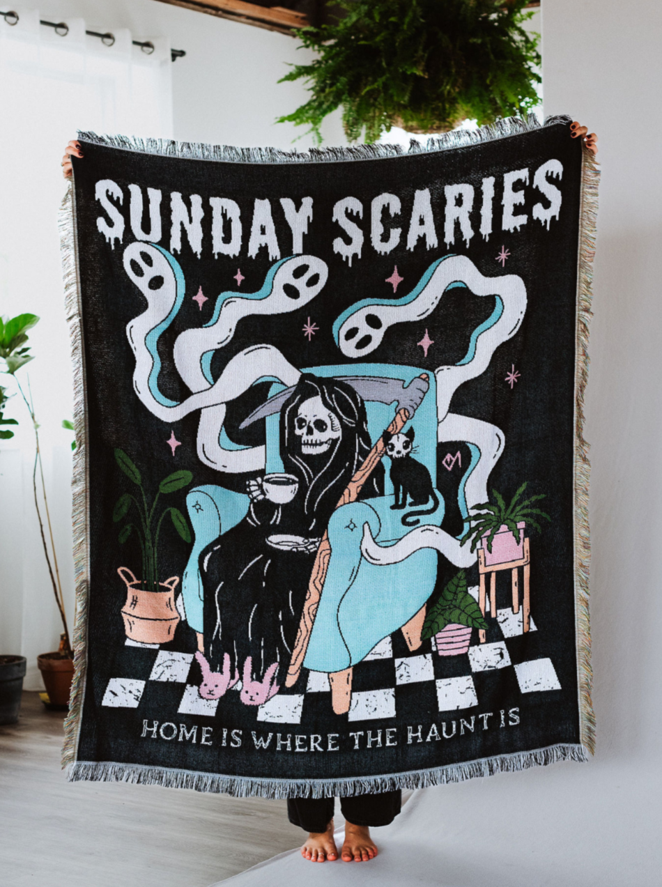 Sunday Scaries Woven Blanket - Octopied Mind