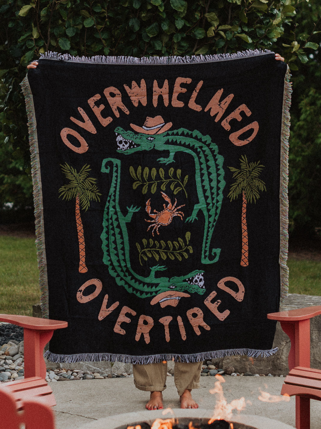 Overwhelmed Woven Blanket - Octopied Mind