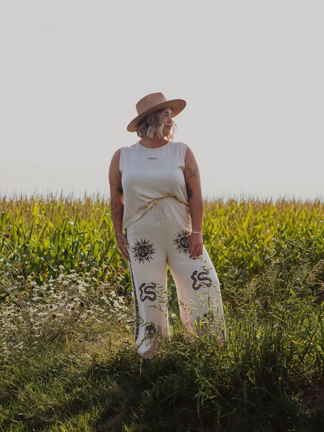 Sunflower Linen Pants - Octopied Mind