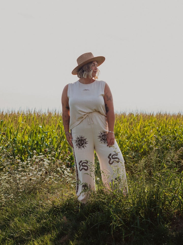 Sunflower Linen Pants - Octopied Mind