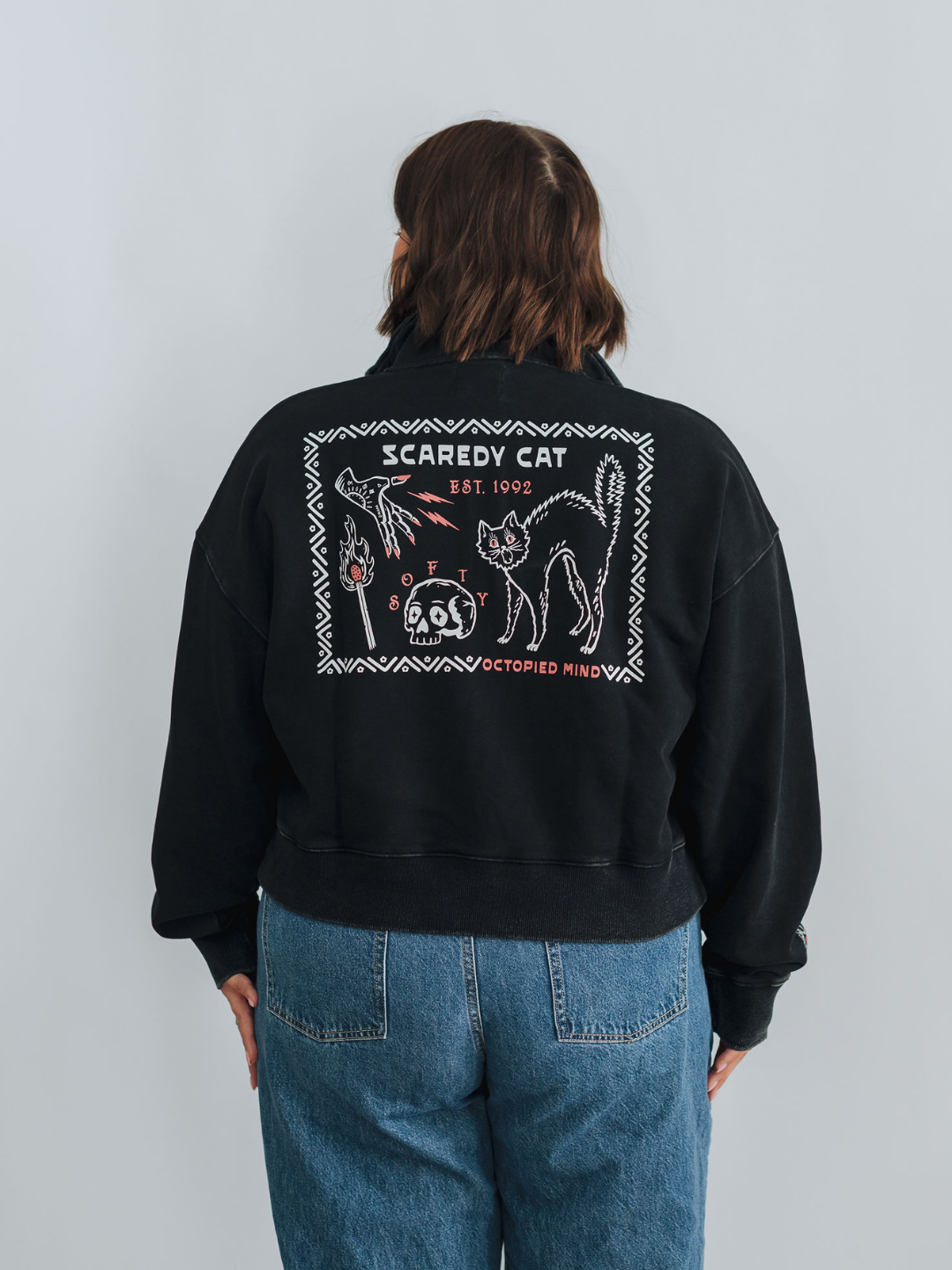 Scaredy Cat 1/4 Zip Sweater