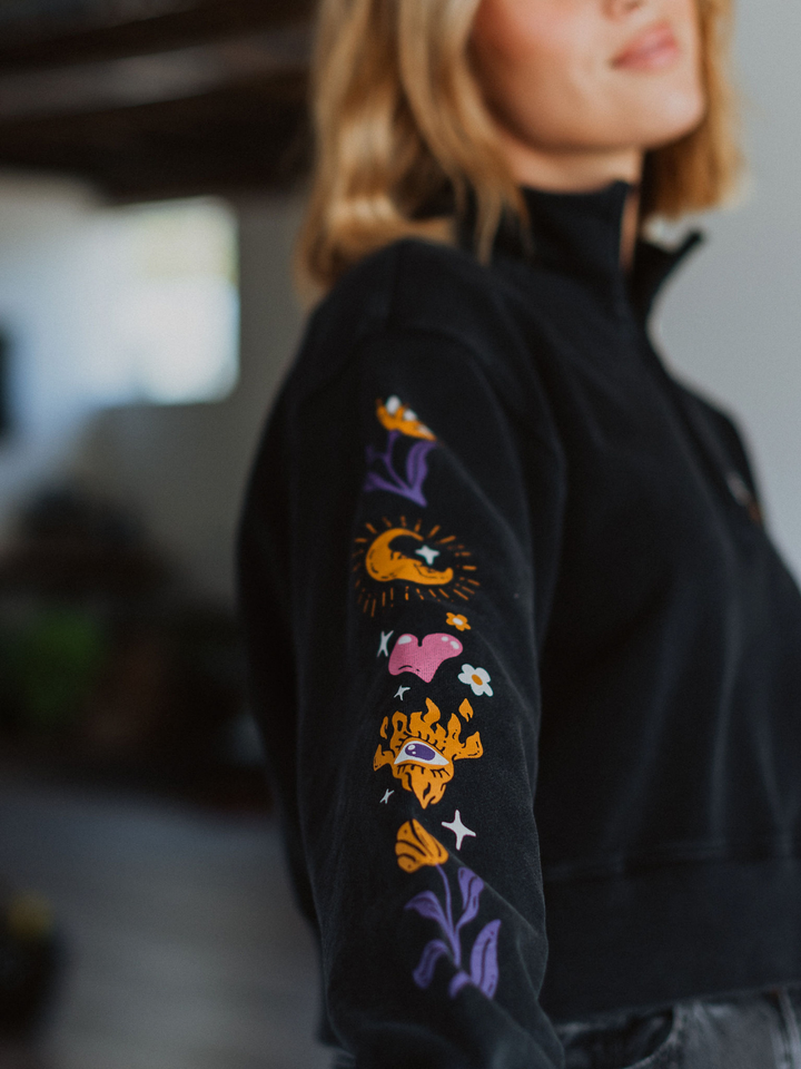 Searching for Serotonin 1/4 Zip Sweater - Octopied Mind