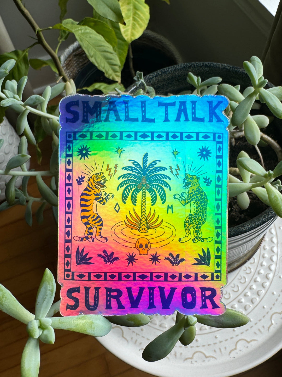 Small Talk Survivor Holographic Sticker - Octopied Mind