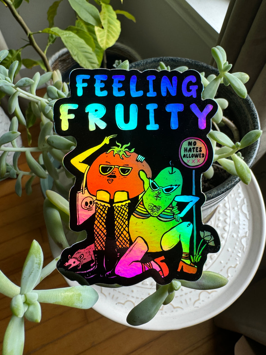 Feeling Fruity Holographic Sticker - Octopied Mind