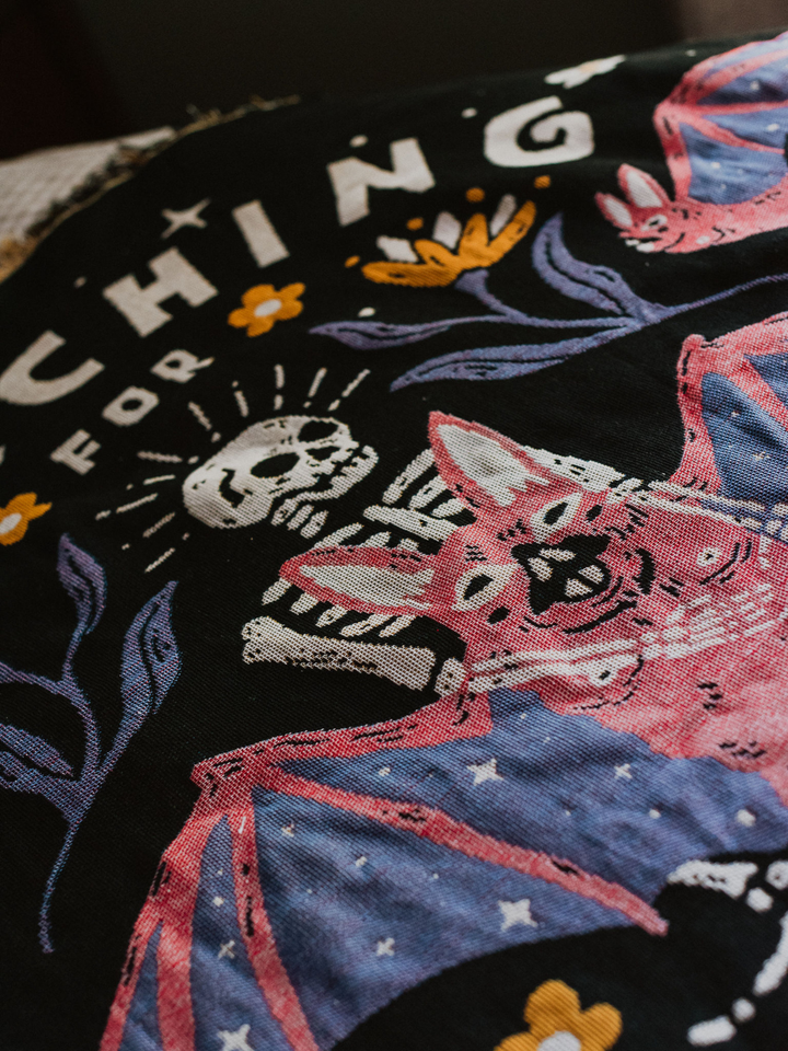 Searching for Serotonin Woven Blanket - Octopied Mind