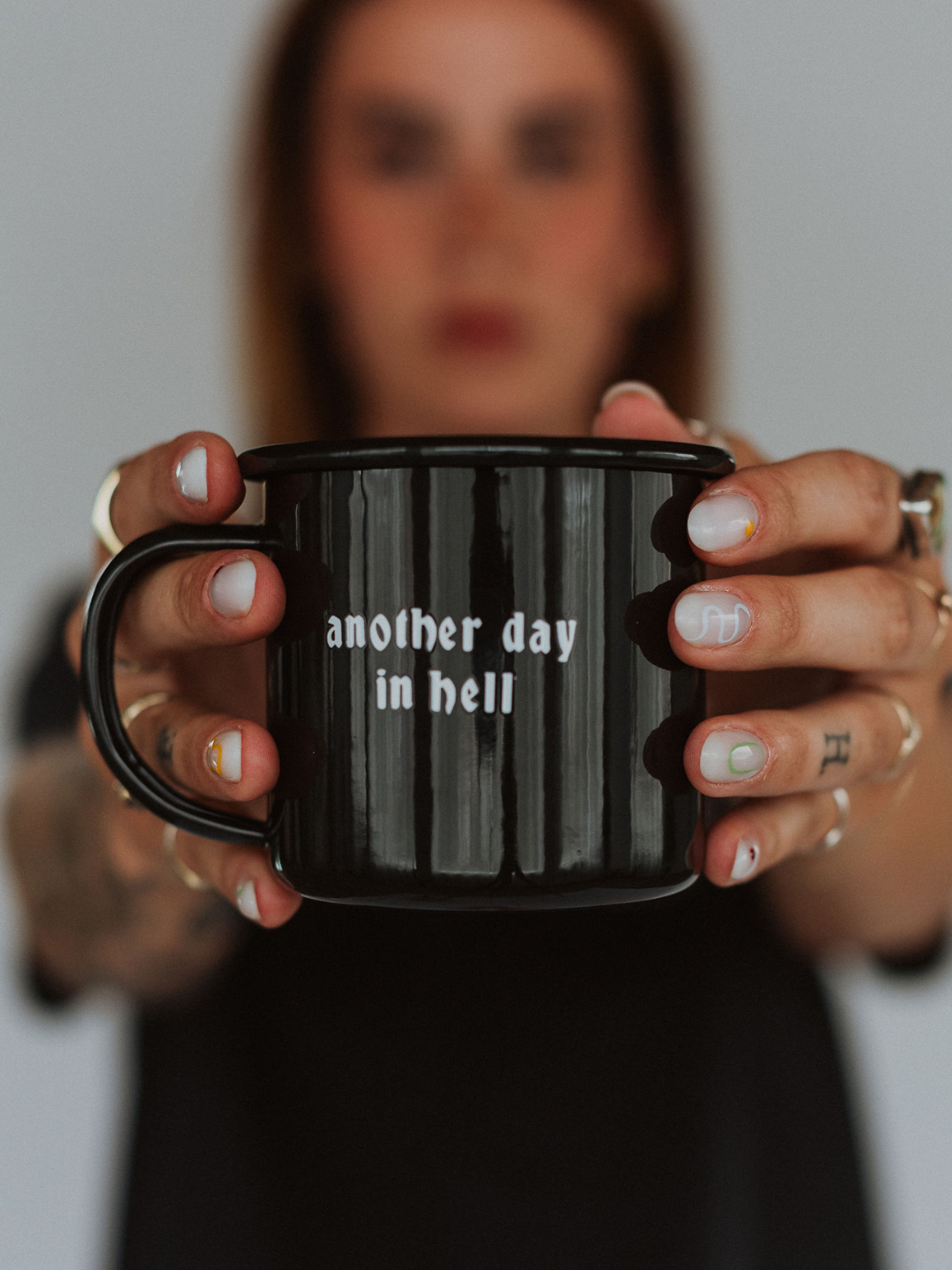 Another Day In Hell Enamel Mug - Octopied Mind