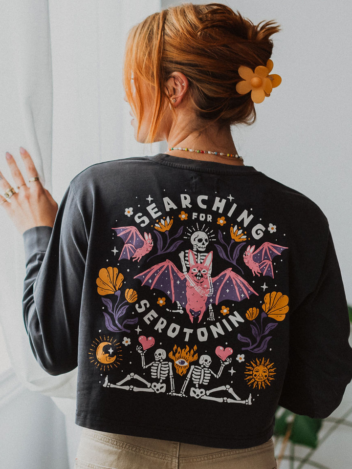 Searching for Serotonin Mineral Wash Long Sleeve - Octopied Mind