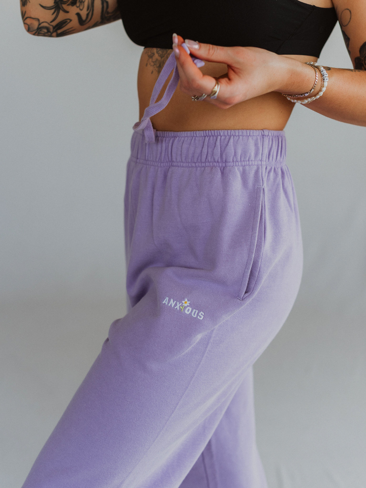 Anxious Mineral Wash Sweatpants - Octopied Mind