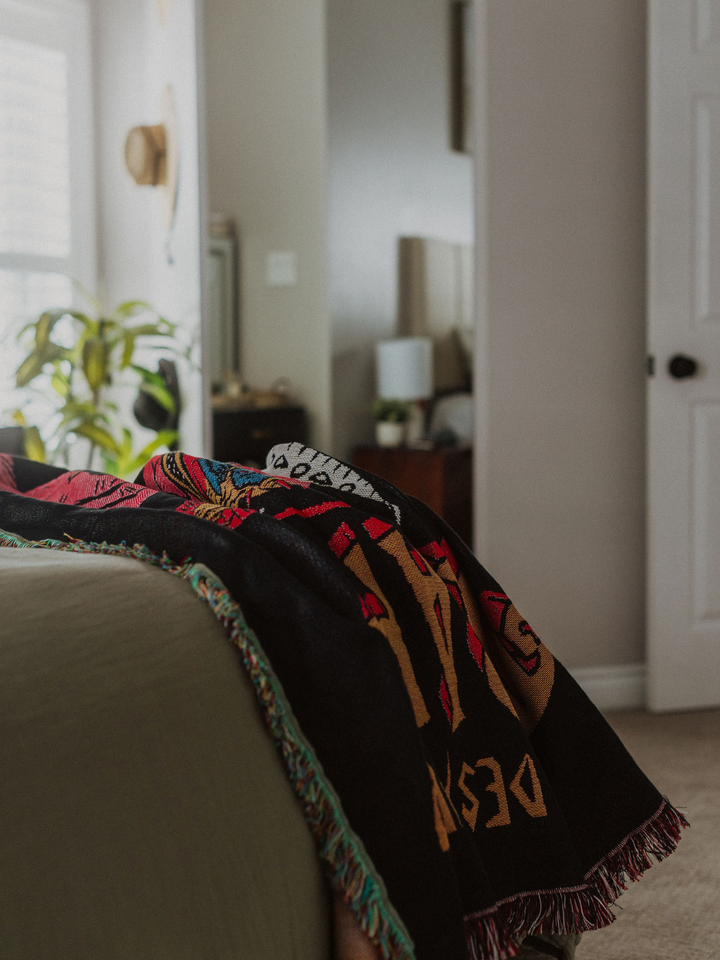 Destined To Disappoint Woven Blanket - Octopied Mind