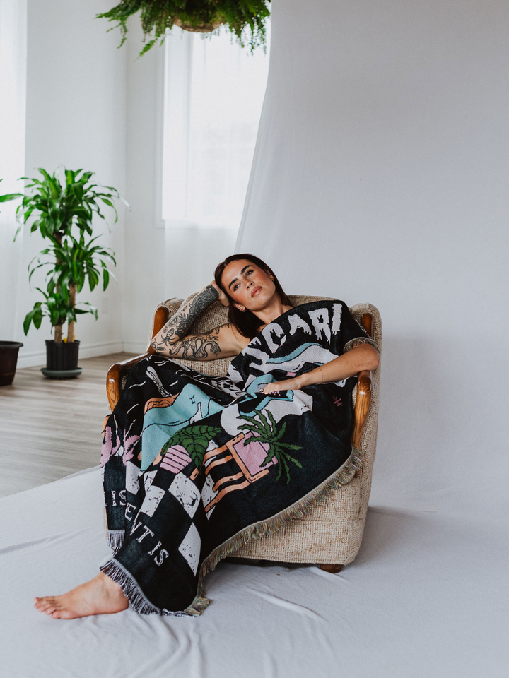 Sunday Scaries Woven Blanket - Octopied Mind