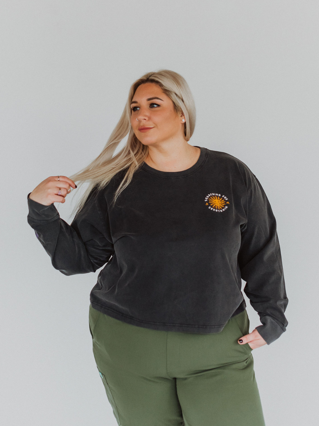 Searching for Serotonin Mineral Wash Long Sleeve - Octopied Mind