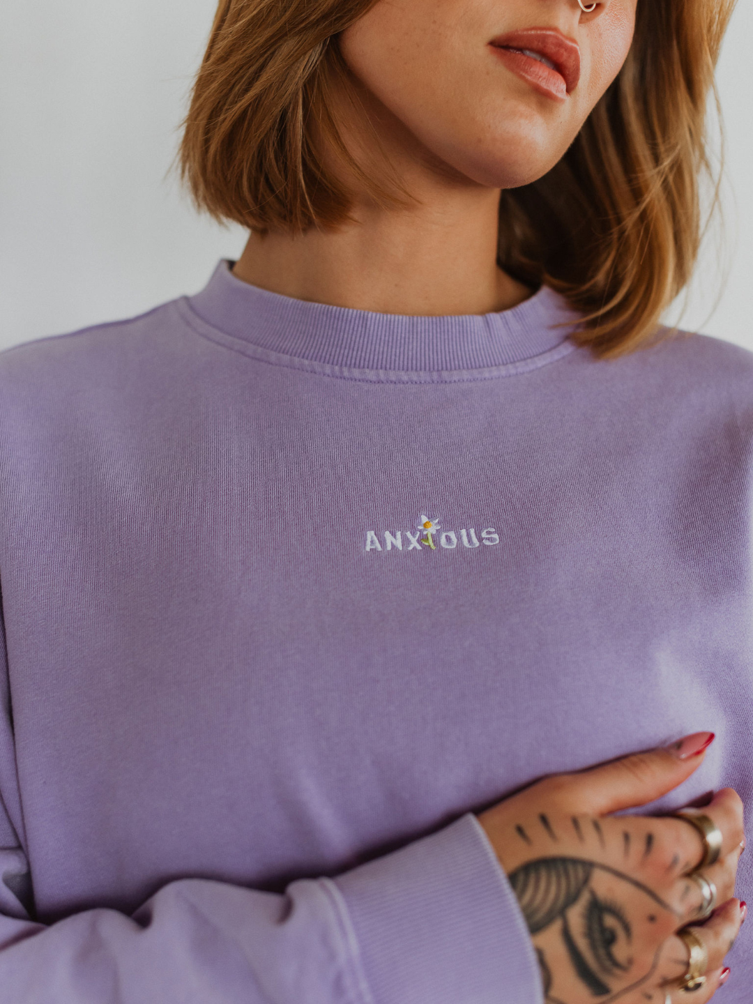 Anxious Mineral Wash Sweater - Octopied Mind