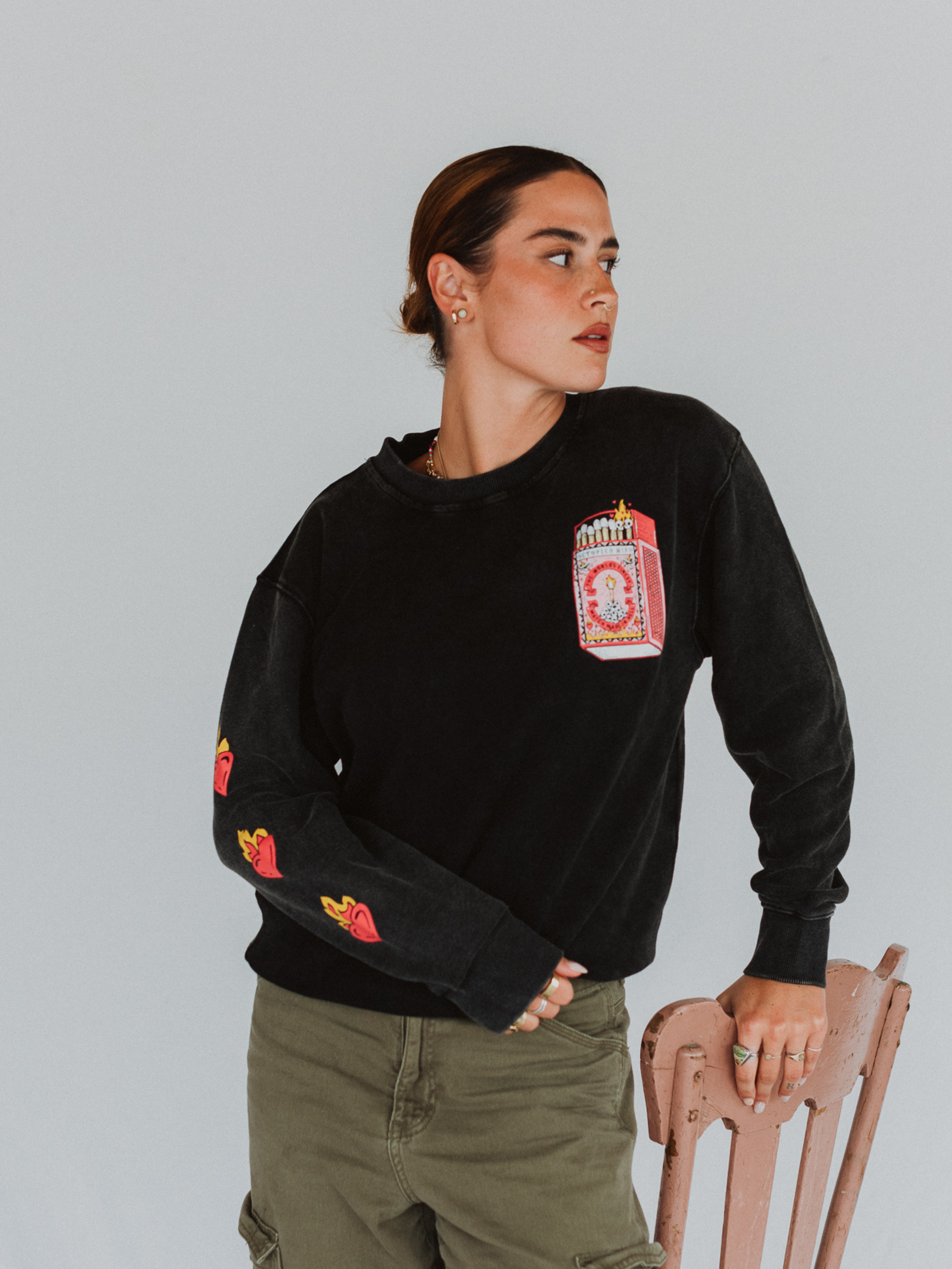 Burn Baby Crewneck Sweater - Octopied Mind