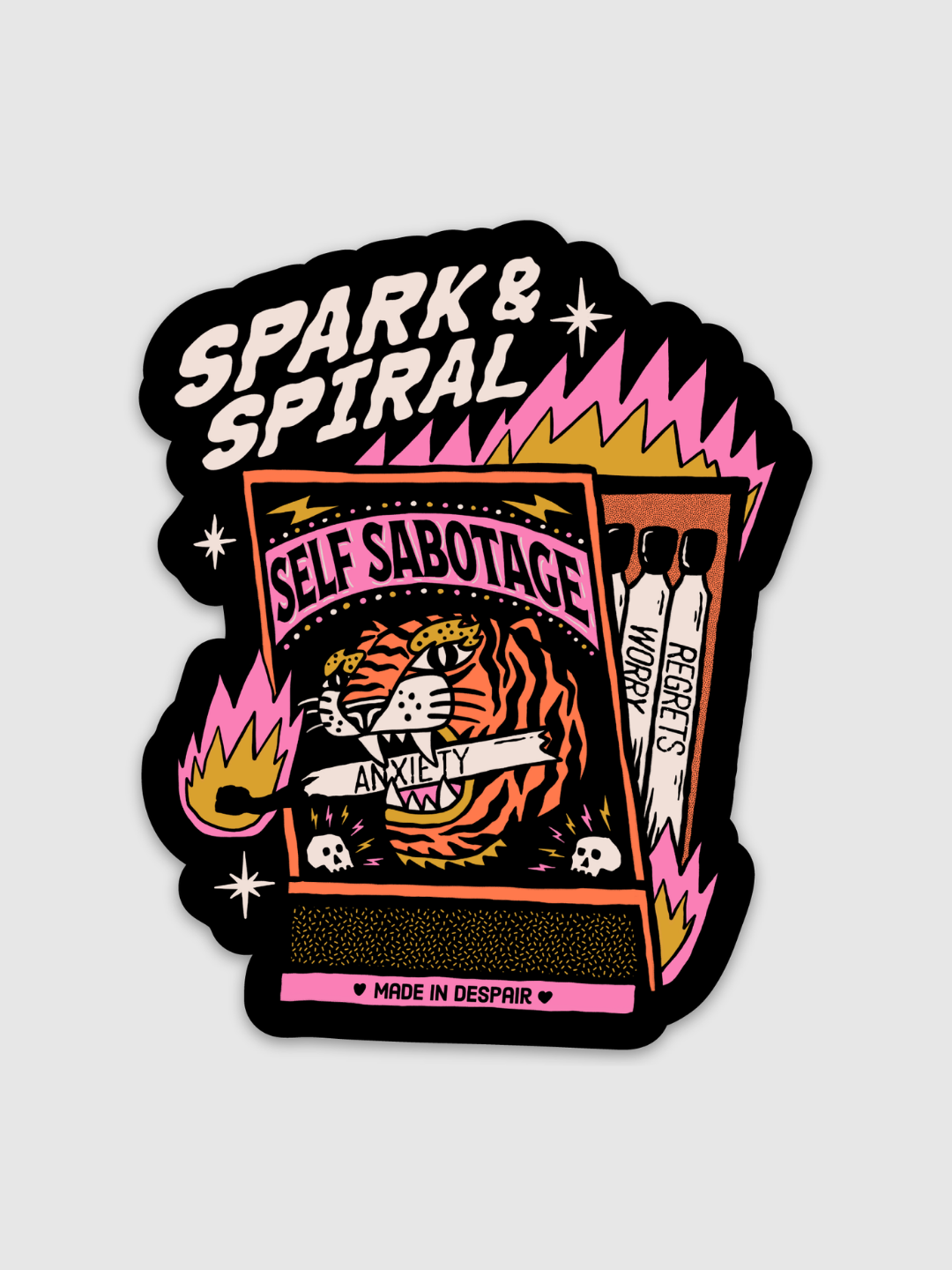 Spark and Spiral Sticker | Octopied Mind – Octopied Mind Inc.