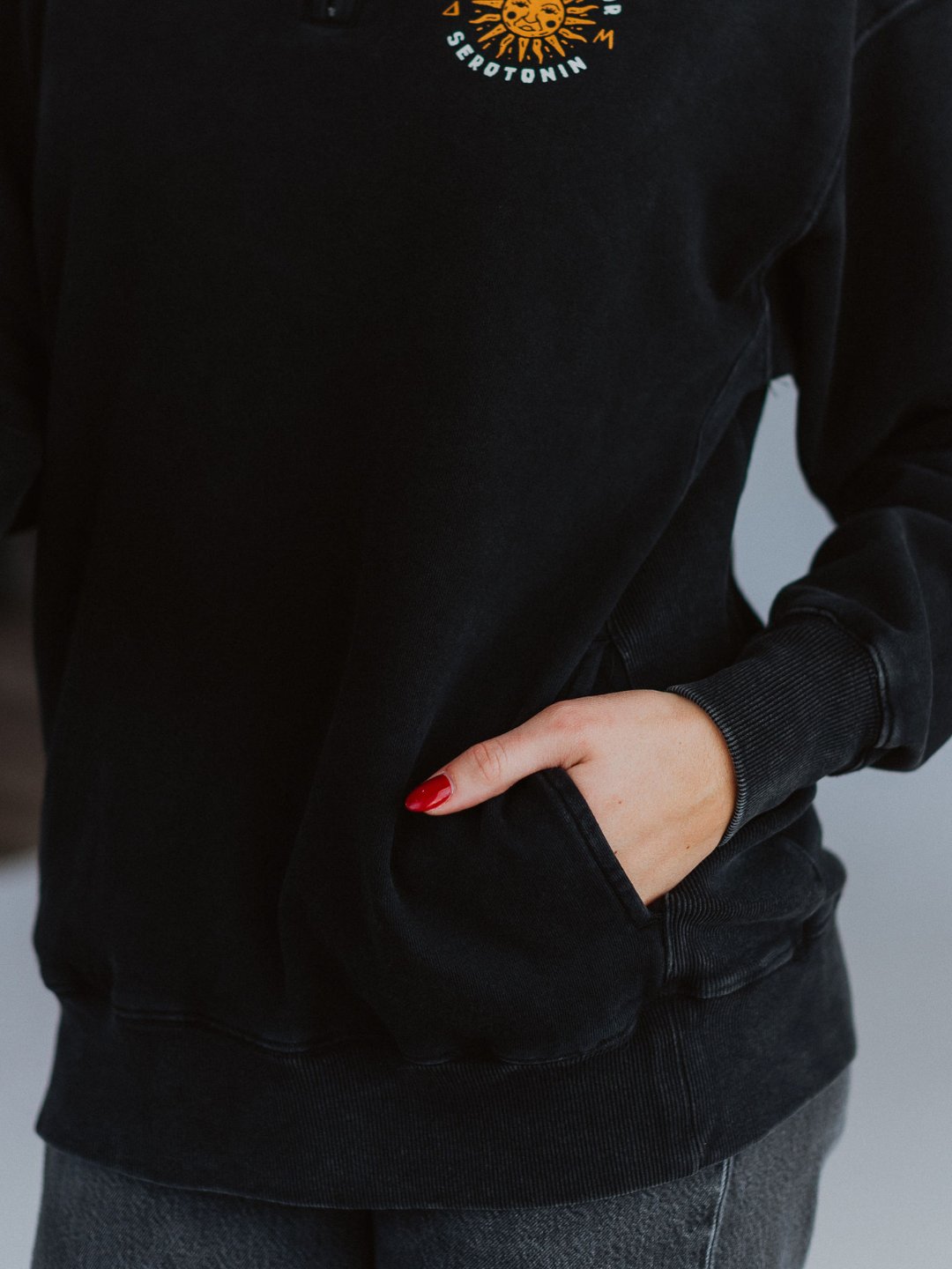 Searching for Serotonin 1/4 Zip Sweater