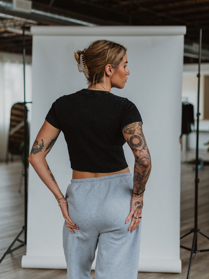 Feeling Too Much Ribbed Baby Tee - Octopied Mind