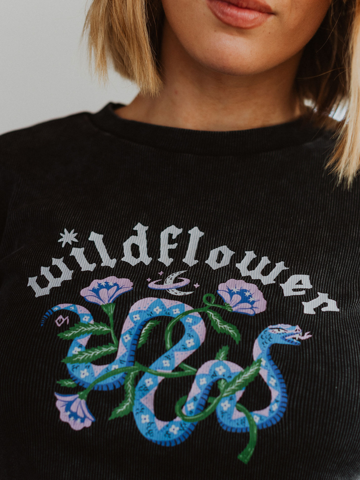 Wildflower Ribbed Baby Tee - Octopied Mind