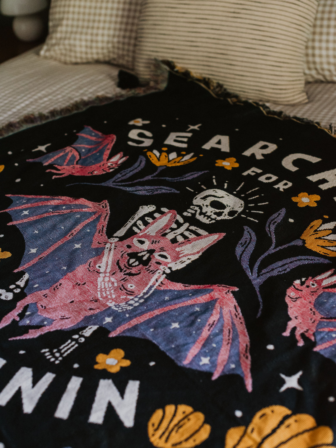 Searching for Serotonin Woven Blanket - Octopied Mind