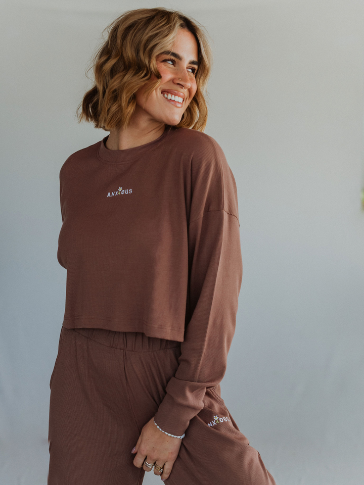 Anxious Ribbed Long Sleeve - Octopied Mind