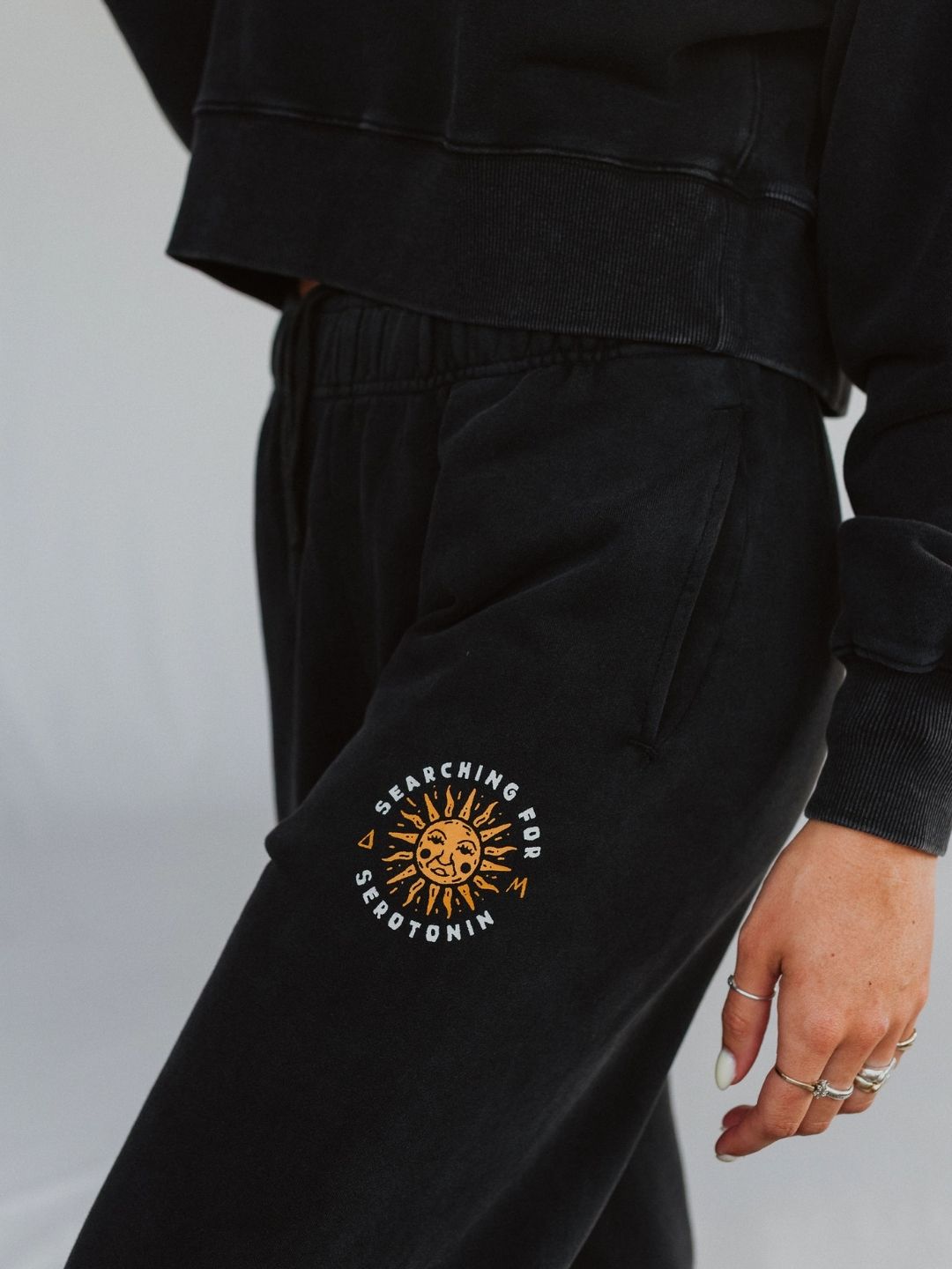 Searching for Serotonin Mineral Wash Sweatpants - Octopied Mind
