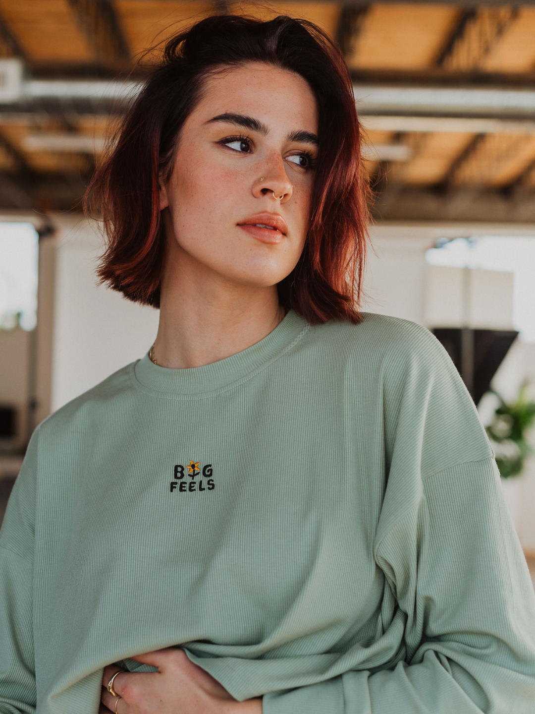 Big Feels Ribbed Long Sleeve - Octopied Mind