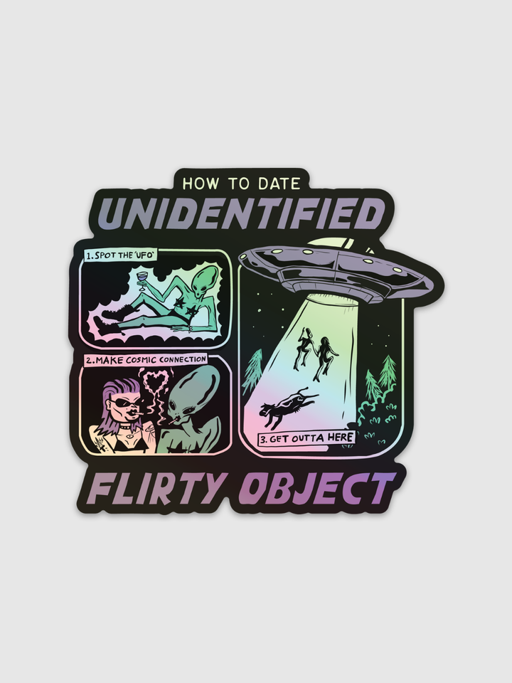 Autocollant Objet Flirt Non Identifié (OVNI)