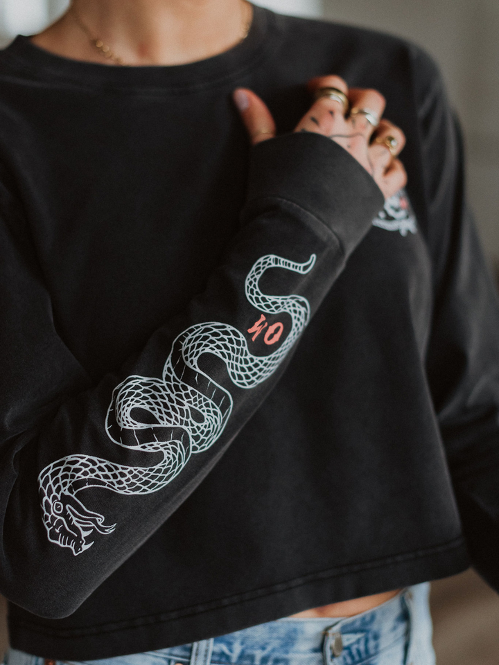 Baddies Mineral Wash Long Sleeve - Octopied Mind