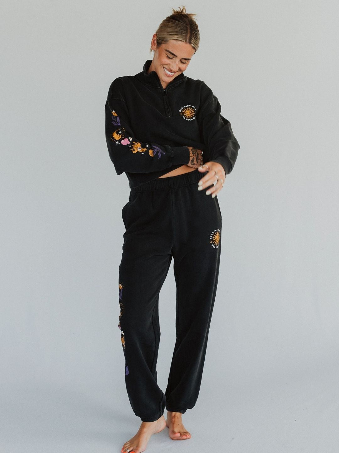 Searching for Serotonin Mineral Wash Sweatpants - Octopied Mind