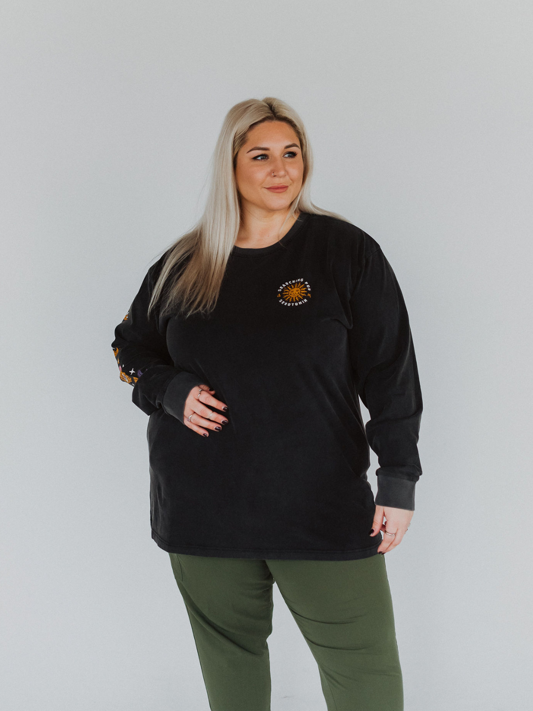 Searching for Serotonin Mineral Wash Long Sleeve - Octopied Mind