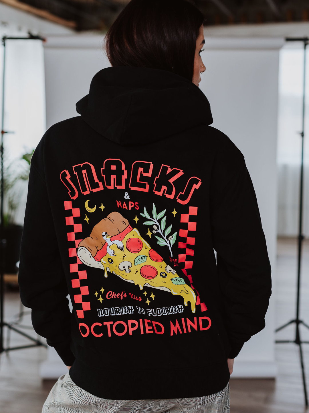 Snacks and Naps Hoodie - Octopied Mind