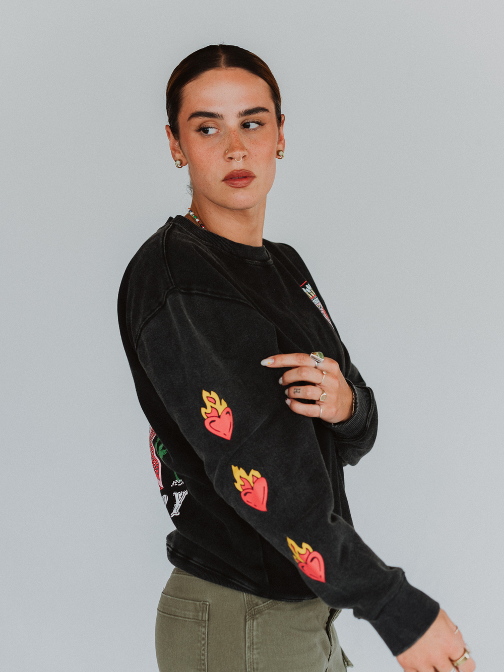 Burn Baby Crewneck Sweater - Octopied Mind