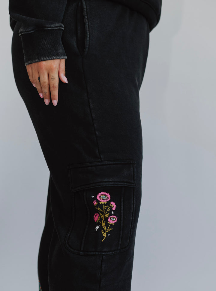Smell the Flowers Cargo Sweatpants