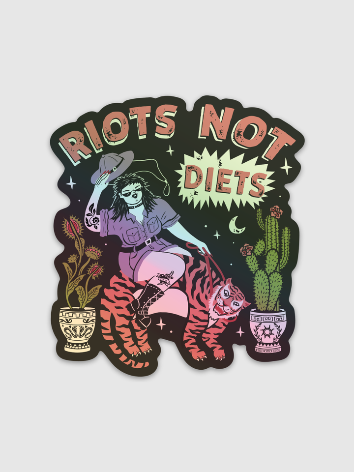Riots Not Diets Sticker
