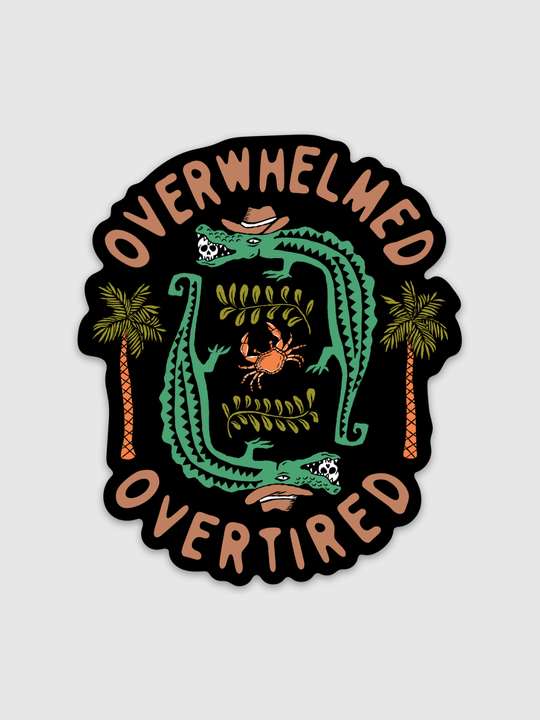 Overwhelmed Sticker | Octopied Mind – Octopied Mind Inc.