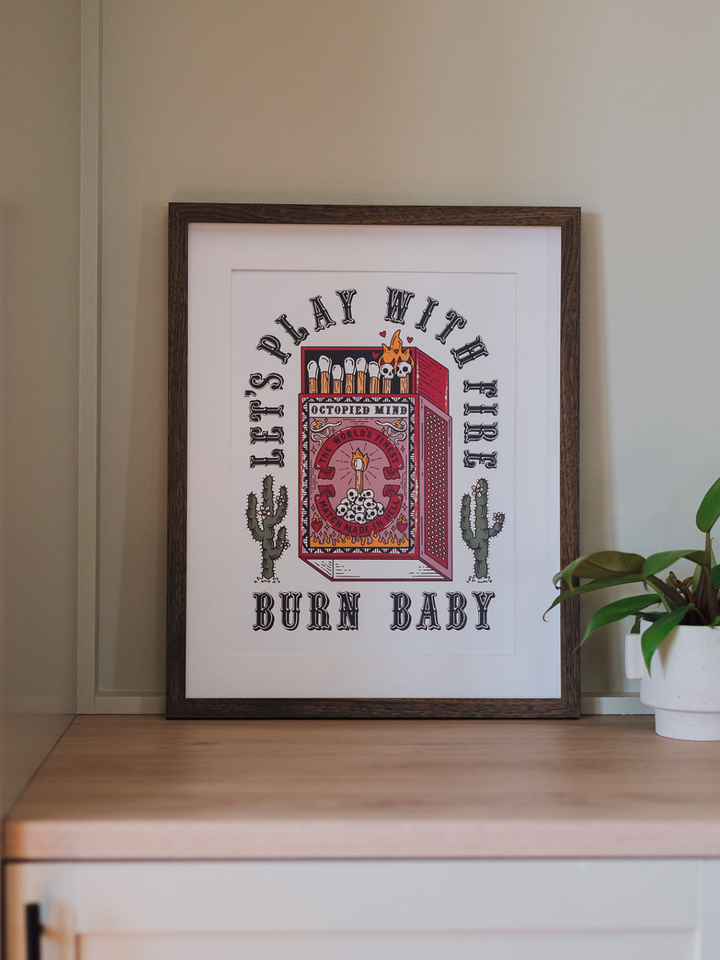 Burn Baby Wall Print